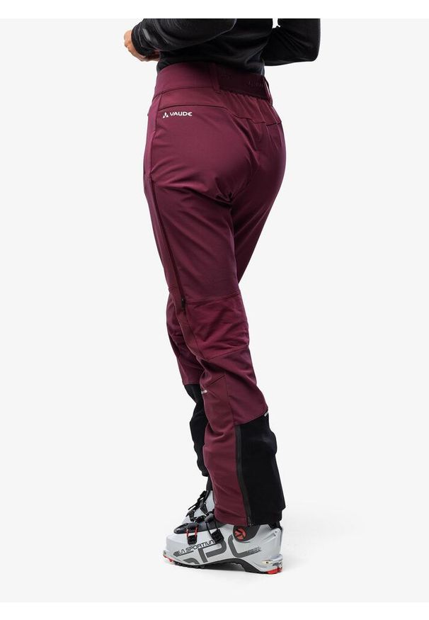 Spodnie softshell damskie Vaude Larice Pants IV. Kolor: czerwony. Materiał: softshell