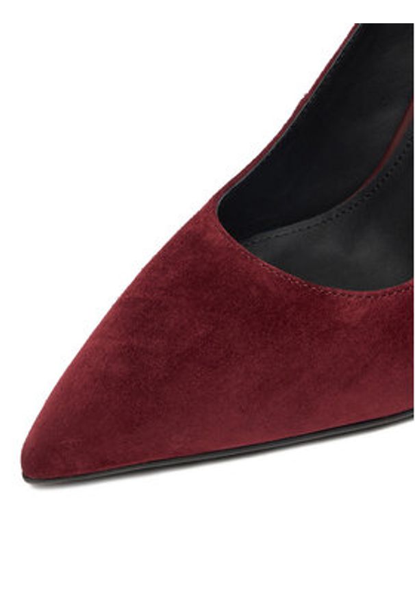 Eva Minge Szpilki EO-ELAINA-E134-20A Bordowy. Kolor: czerwony. Materiał: skóra, zamsz. Obcas: na szpilce