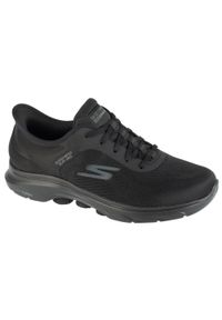 skechers - Buty sportowe Sneakersy męskie, Go Walk 7 - Valin. Kolor: czarny. Sport: turystyka piesza #1