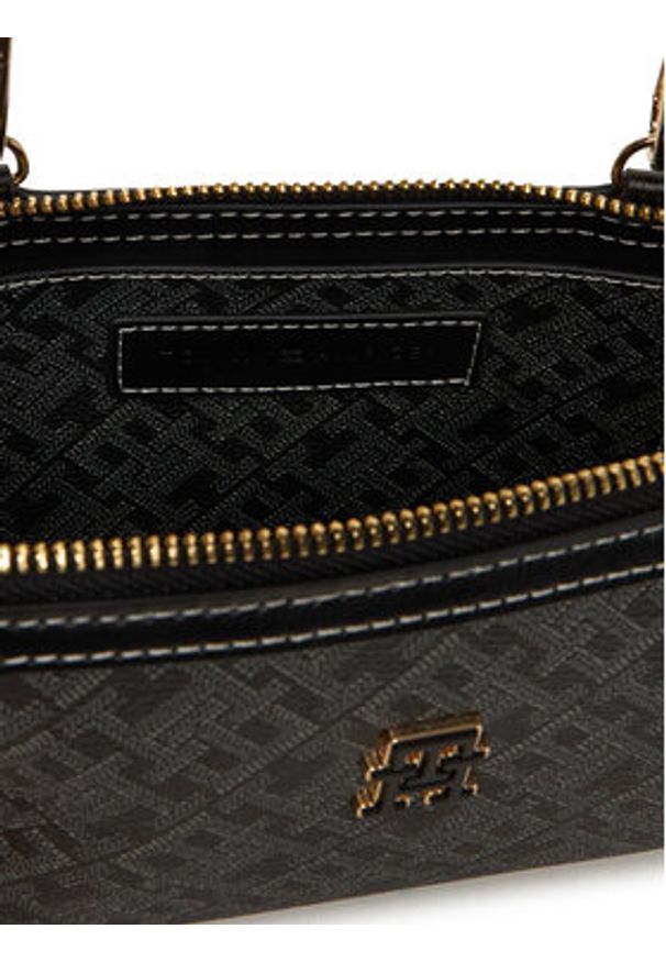 TOMMY HILFIGER - Tommy Hilfiger Torebka Th Monoplay Le Mini Crossover AW0AW17712 Czarny. Kolor: czarny. Materiał: skórzane