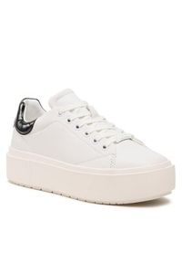 Calvin Klein Sneakersy Squared Flatform Cupsole Lace Up HW0HW01775 Biały. Kolor: biały. Materiał: skóra #4