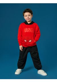 Sinsay - Bluza Spider-Man - czerwony. Typ kołnierza: kaptur. Kolor: czerwony. Długość rękawa: długi rękaw. Długość: długie. Wzór: nadruk, motyw z bajki
