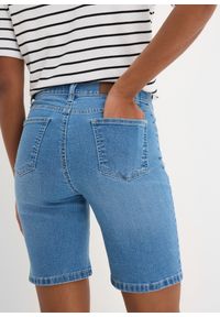 bonprix - Bermudy jeansowe ze średnim stanem. Kolor: niebieski. Sezon: lato #3