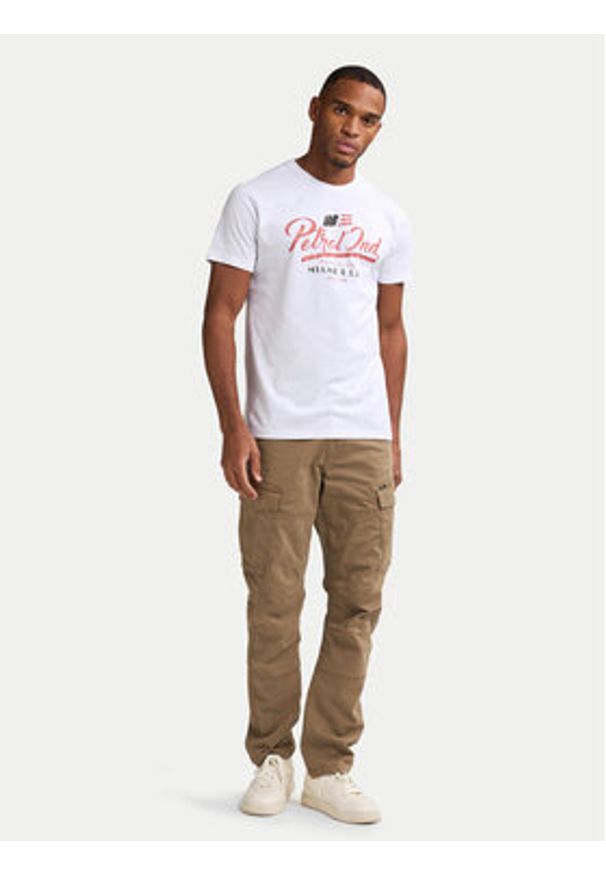 Petrol Industries T-Shirt M-1050-TSR600 Biały Regular Fit. Kolor: biały. Materiał: bawełna