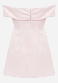 Renee - Różowa Koktajlowa Sukienka Hiszpanka VICES Typu Bombka Iaonara. Typ kołnierza: dekolt hiszpanka. Kolor: różowy. Materiał: poliester. Typ sukienki: bombki. Styl: wizytowy #3