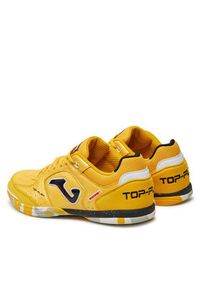 Joma Buty do piłki nożnej Top Flex Indoor TOPW2428IN Żółty. Kolor: żółty. Materiał: skóra