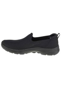 skechers - Buty sportowe Sneakersy damskie, Go Walk 6 - Clear Virtue. Kolor: czarny. Materiał: materiał. Sport: turystyka piesza