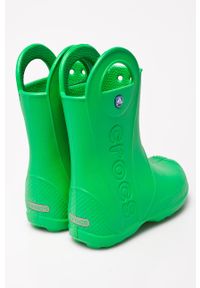 Crocs - Kalosze dziecięce. Nosek buta: okrągły. Kolor: zielony. Materiał: syntetyk, materiał. Szerokość cholewki: normalna. Wzór: gładki #5