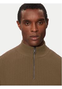 Bugatti Sweter 7500-65546B Brązowy Regular Fit. Kolor: brązowy. Materiał: syntetyk, bawełna #4