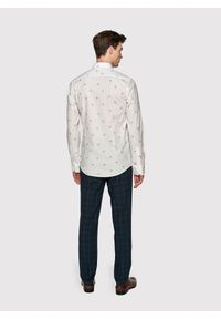 Pako Lorente - PAKO LORENTE – Biała męska koszula w palmy. Typ kołnierza: kołnierzyk klasyczny. Kolor: biały. Materiał: bawełna, elastan. Długość rękawa: długi rękaw. Długość: długie. Styl: klasyczny #3