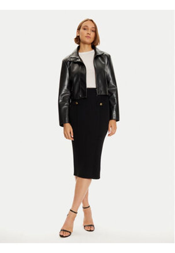 Luisa Spagnoli Spódnica ołówkowa Maionese 58497 Czarny Slim Fit. Kolor: czarny. Materiał: wełna