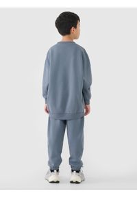 4f - 4F Komplet dresowy dziecięcy - granatowy 146/152 (10-12 lat). Okazja: na co dzień. Typ kołnierza: bez kaptura. Kolor: niebieski. Materiał: dresówka. Wzór: gładki, ze splotem. Sezon: lato. Styl: młodzieżowy, casual, klasyczny, sportowy #2
