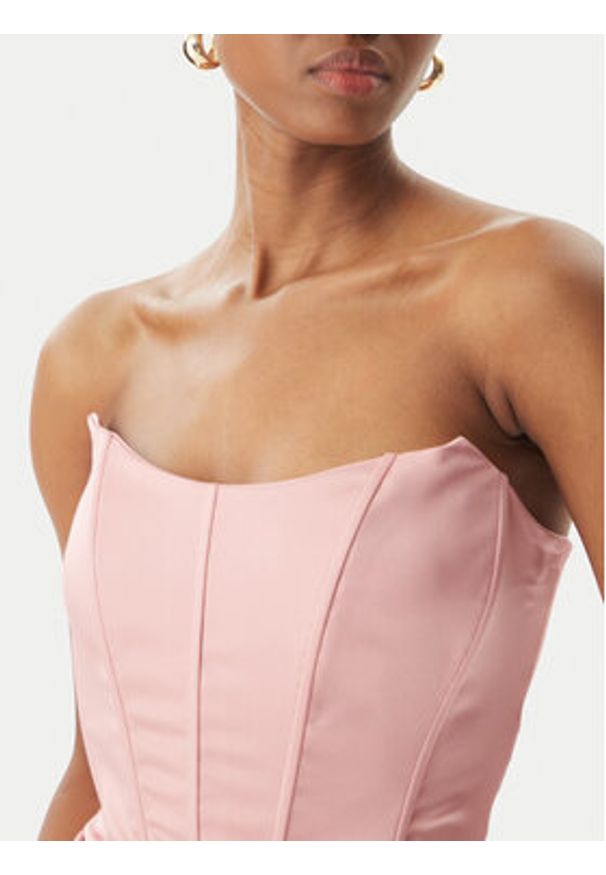 Rinascimento Sukienka koktajlowa CFC0123676003 Różowy Regular Fit. Kolor: różowy. Materiał: syntetyk. Styl: wizytowy