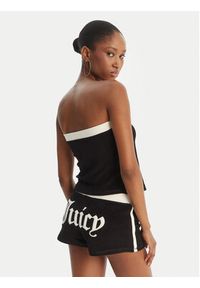 Juicy Couture Top Applique Terry JCWSC126314 Czarny Slim Fit. Kolor: czarny. Materiał: bawełna #2