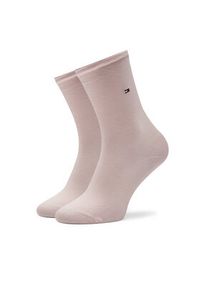 TOMMY HILFIGER - Tommy Hilfiger Skarpety długie 371221107 Różowy. Kolor: różowy. Materiał: bawełna #4