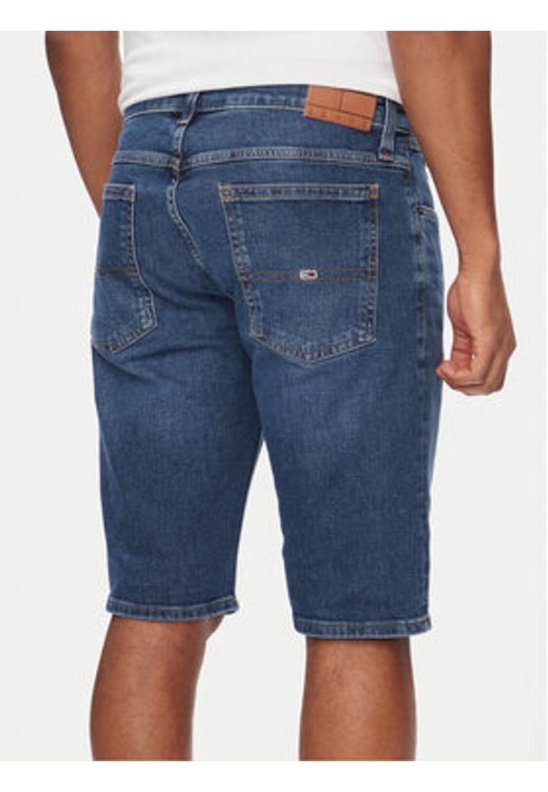 Tommy Jeans Szorty jeansowe Ronnie DM0DM18791 Niebieski Slim Fit. Kolor: niebieski. Materiał: bawełna