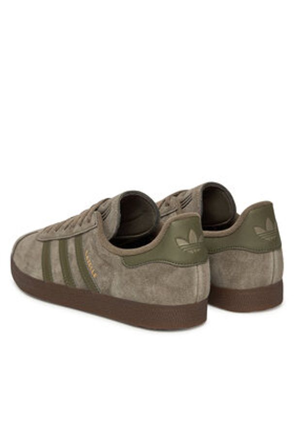 Adidas - adidas Sneakersy Gazelle JR6288 Khaki. Kolor: brązowy. Materiał: zamsz, skóra. Model: Adidas Gazelle