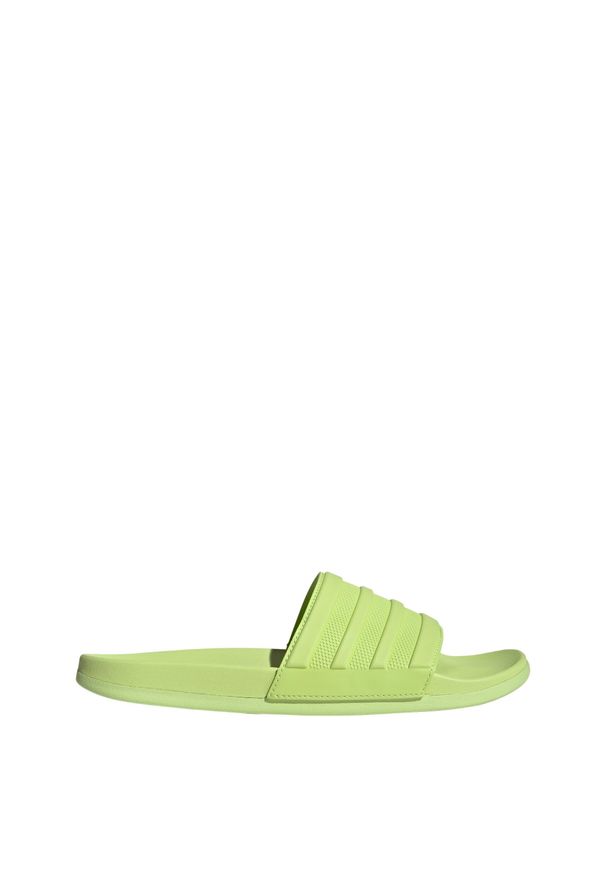 Adidas - Klapki adilette Comfort. Kolor: zielony, wielokolorowy, żółty. Styl: klasyczny