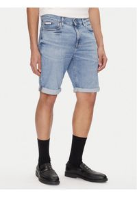 Calvin Klein Jeans Szorty jeansowe J30J327516 Niebieski Slim Fit. Kolor: niebieski. Materiał: bawełna