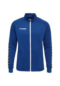 Kurtka Sportowa Hummel HML AUTHENTIC POLY ZIP JACKET granatowa. Kolor: niebieski. Materiał: poliester. Sport: fitness