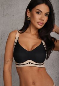 Renee - Czarny Biustonosz z Zapięciem na Haftki Oledis. Kolor: czarny #2