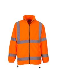 YOKO - Męska Bluza Polarowa HiVis. Kolor: pomarańczowy. Materiał: polar. Sezon: zima