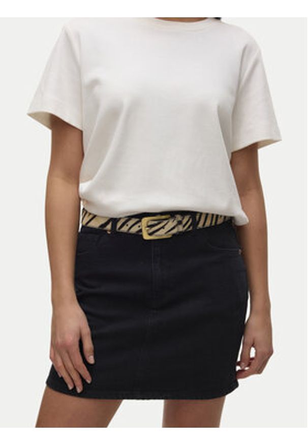 Vero Moda Spódnica jeansowa Tessa 10301536 Czarny Regular Fit. Kolor: czarny. Materiał: bawełna