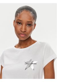 Sisley T-Shirt 3I1XL100Y Biały Slim Fit. Kolor: biały. Materiał: bawełna