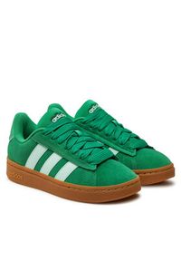 Adidas - adidas Sneakersy Grand Court Alpha JH7232 Zielony. Kolor: zielony. Materiał: skóra, zamsz