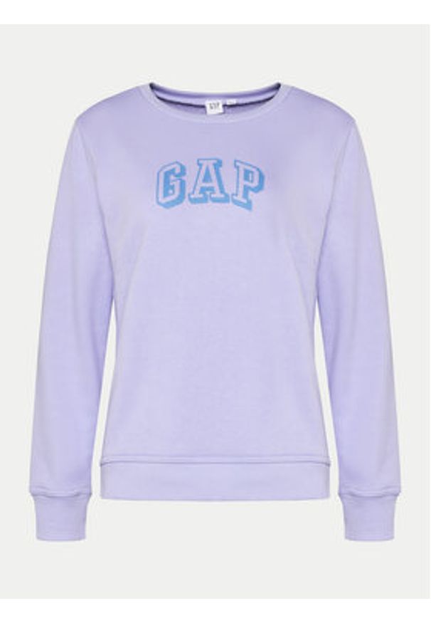 GAP - Gap Bluza 885586-02 Fioletowy Regular Fit. Kolor: fioletowy. Materiał: bawełna, syntetyk