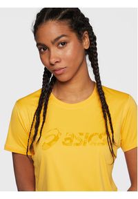 Asics T-Shirt Runkoyo 2012C388 Żółty Regular Fit. Kolor: żółty. Materiał: syntetyk
