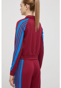 adidas Performance dres sportowy Teamsport HD6566 damski kolor bordowy. Kolor: czerwony. Materiał: dresówka. Wzór: ze splotem. Sport: fitness #3