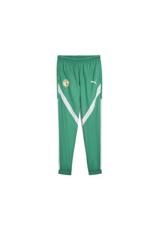 Puma - Męskie spodnie przedmeczowe Senegal 2025 PUMA Sport Green White. Kolor: zielony, biały, wielokolorowy. Materiał: dresówka. Sport: piłka nożna