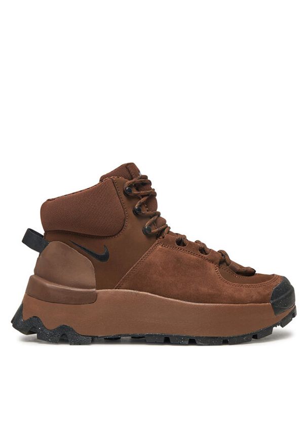 Nike Sneakersy City Classic Boot DQ5601 200 Brązowy. Kolor: brązowy. Materiał: skóra, zamsz