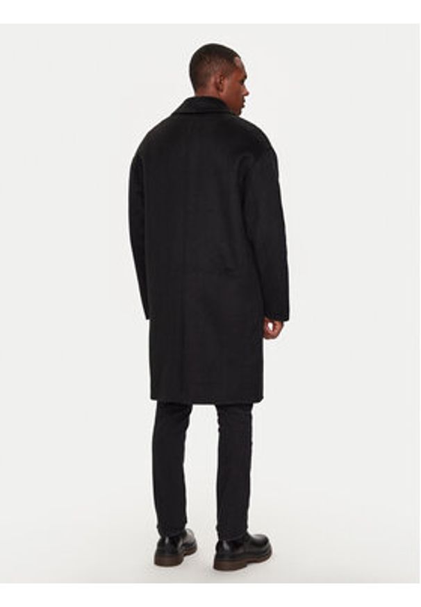 Richmond X Płaszcz wełniany Gliano UMA24089CP Czarny Regular Fit. Kolor: czarny. Materiał: wełna