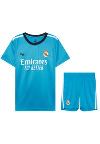 Koszulka piłkarska dla dzieci Real Madrid trzecia 21/22. Kolor: zielony. Materiał: poliester. Sport: piłka nożna