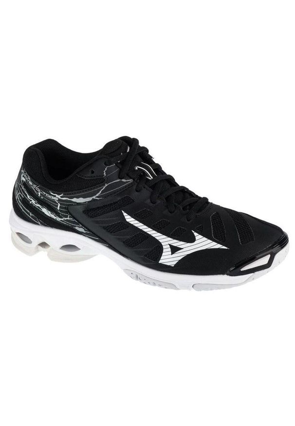 Mizuno - Męskie Buty Do Siatkówki Voltage Wave. Kolor: czarny, biały, wielokolorowy. Model: Mizuno Wave. Sport: siatkówka