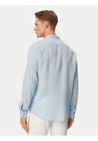 BOSS Koszula 50537369 Niebieski Regular Fit. Kolor: niebieski. Materiał: len #2