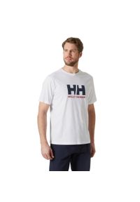 Koszulka z nadrukiem męska Helly Hansen HH Logo T-Shirt 2.0. Kolor: biały. Wzór: nadruk
