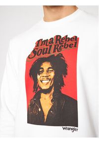 Wrangler Bluza BOB MARLEY Soul Rebel Crew W681H1989 112141474 Biały Regular Fit. Kolor: biały. Materiał: bawełna #3