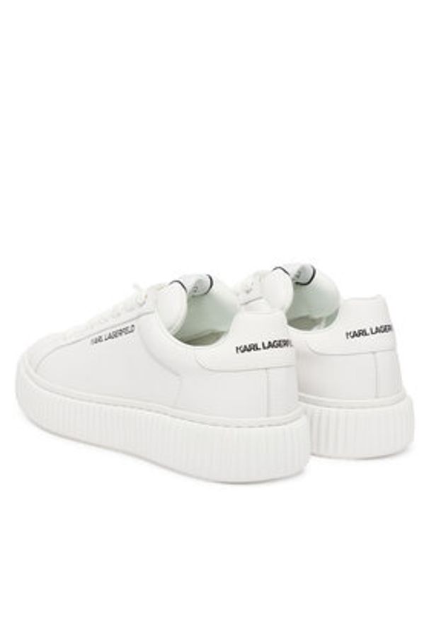Karl Lagerfeld - KARL LAGERFELD Sneakersy KL24220 Biały. Kolor: biały. Materiał: skóra