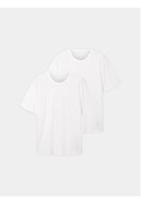Tom Tailor Komplet 2 t-shirtów 1037741 Biały Regular Fit. Kolor: biały. Materiał: bawełna #5