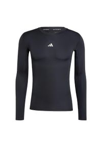 Adidas - Koszulka TECHFIT Compression Training Long Sleeve. Kolor: czarny. Materiał: materiał. Długość rękawa: długi rękaw. Technologia: Techfit (Adidas)