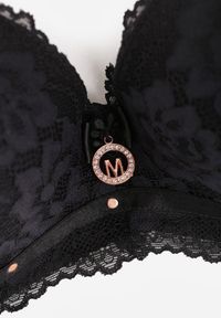 Renee - Czarny Biustonosz z Koronką i Funkcją Push Up Wifia. Kolor: czarny. Materiał: koronka. Rodzaj stanika: push-up. Wzór: koronka #4
