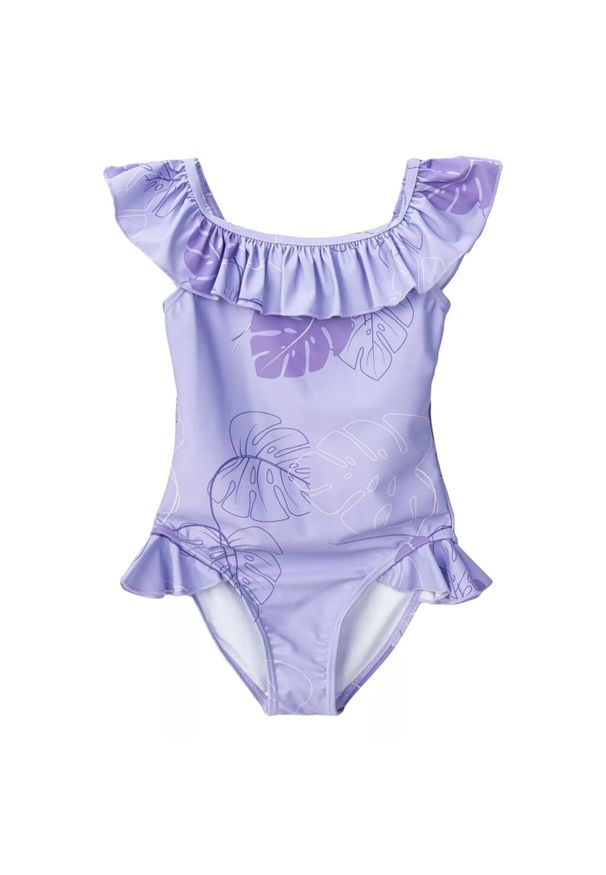 AquaWave - Dziewczęcy jednoczęściowy kostium kąpielowy Aquawave Verona. Kolor: fioletowy, niebieski, wielokolorowy