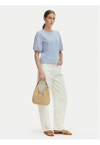 Vero Moda Bluzka Janni 10340706 Błękitny Regular Fit. Kolor: niebieski. Materiał: bawełna #4