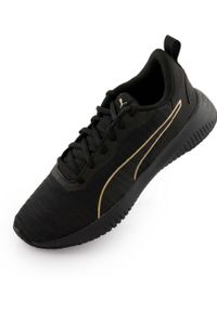 Sneakers Puma Flyer Flex Damskie Czarny-Złoty. Kolor: czarny, wielokolorowy, żółty. Materiał: materiał