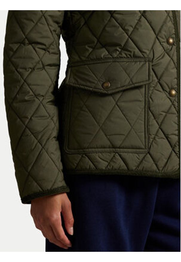 Polo Ralph Lauren Kurtka przejściowa 211965336001 Zielony Straight Fit. Typ kołnierza: polo. Kolor: zielony. Materiał: syntetyk
