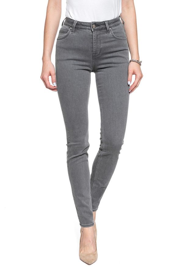 Lee - SPODNIE DAMSKIE LEE SCARLETT HIGH GREY ALMA L626FPIU 112114184. Stan: podwyższony