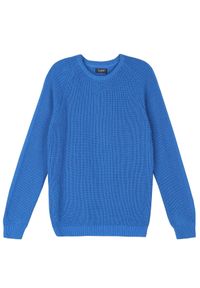 TOP SECRET - Sweter z grubej przędzy. Okazja: na co dzień. Kolor: niebieski. Materiał: dzianina. Sezon: wiosna, lato. Styl: casual #2